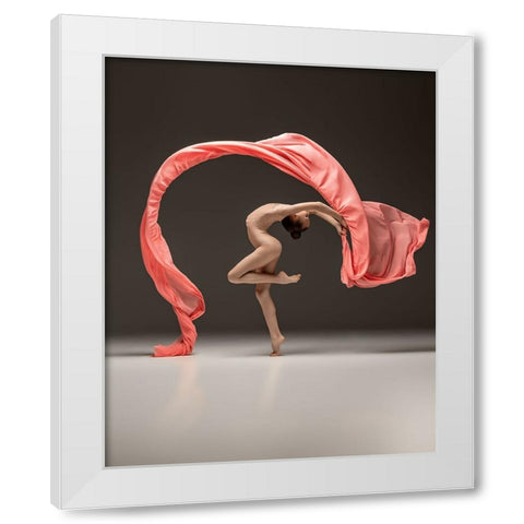 Epsilon White Modern Wood Framed Art Print by Marnovin