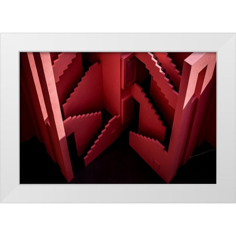 Muralla Roja #46 White Modern Wood Framed Art Print by Wride, Linda