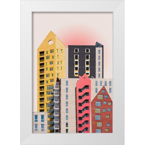 Playful Architecture White Modern Wood Framed Art Print by van Son, Greetje
