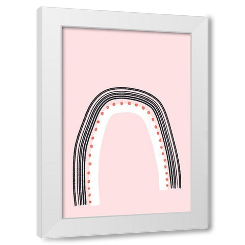 Happy Rainbow White Modern Wood Framed Art Print by Sawall, Anastasia