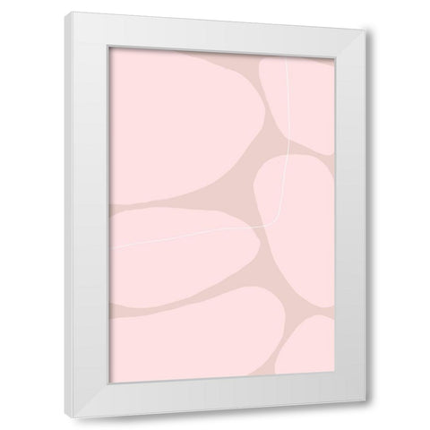 Rose Stones White Modern Wood Framed Art Print by Sawall, Anastasia