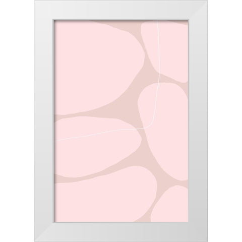 Rose Stones White Modern Wood Framed Art Print by Sawall, Anastasia