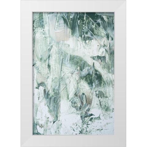 Green Acryl White Modern Wood Framed Art Print by Sawall, Anastasia