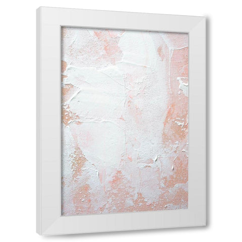 White on Orange White Modern Wood Framed Art Print by Sawall, Anastasia
