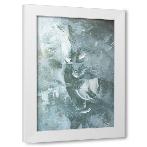 Green and White Acrylic No 2 White Modern Wood Framed Art Print by Sawall, Anastasia