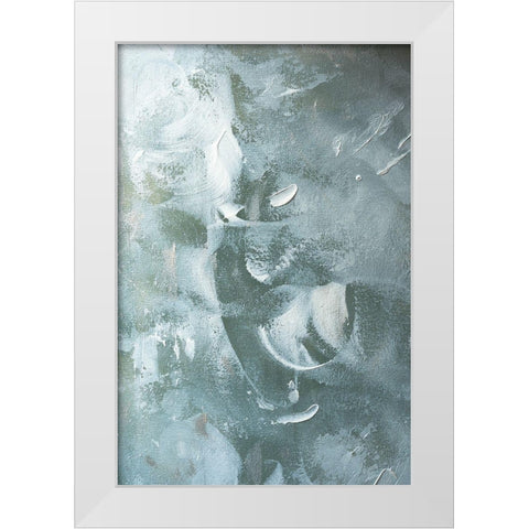 Green and White Acrylic No 2 White Modern Wood Framed Art Print by Sawall, Anastasia