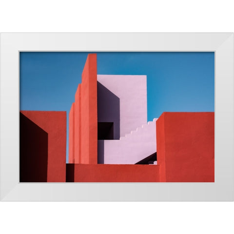 Muralla Roja #47 White Modern Wood Framed Art Print by Wride, Linda