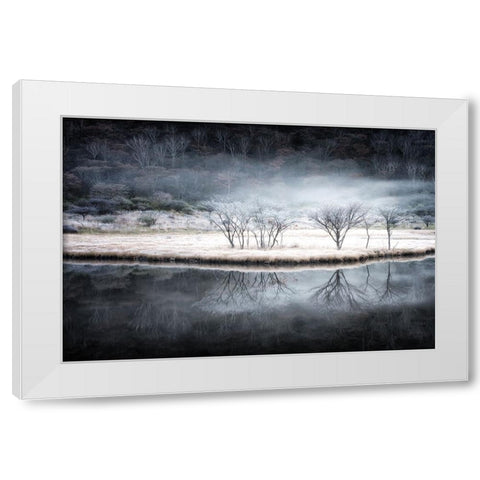 Between autumn and winter White Modern Wood Framed Art Print by Suzuki, Daiki