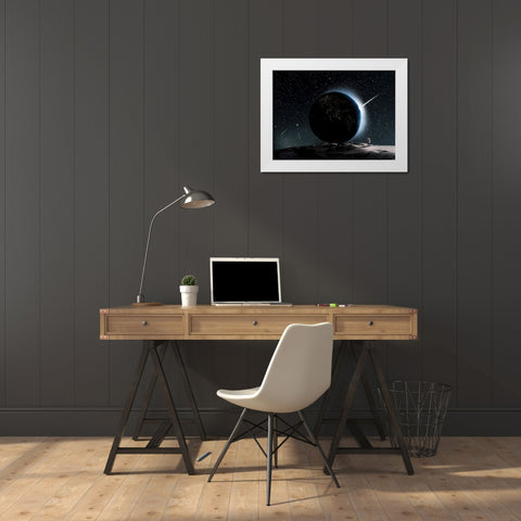 CÂ…ScÂ‰Â‡AcÂŽAÂœDcÂÂƒ White Modern Wood Framed Art Print by CVV