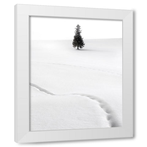 Untitled White Modern Wood Framed Art Print by CVV