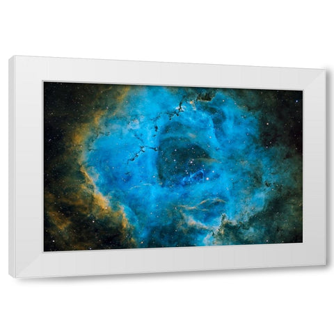 Rosette White Modern Wood Framed Art Print by Chander, Vikas