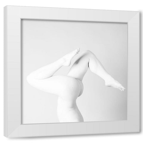 Untitled White Modern Wood Framed Art Print by Golob, Gorazd