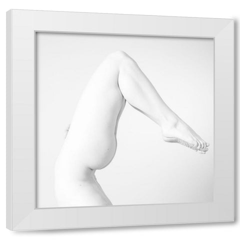 Untitled White Modern Wood Framed Art Print by Golob, Gorazd