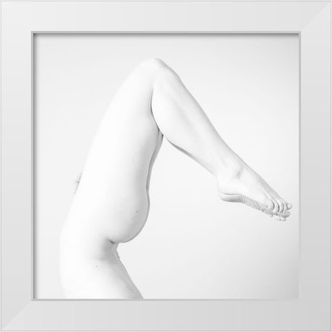 Untitled White Modern Wood Framed Art Print by Golob, Gorazd