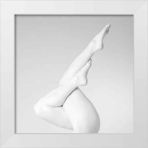 Untitled White Modern Wood Framed Art Print by Golob, Gorazd