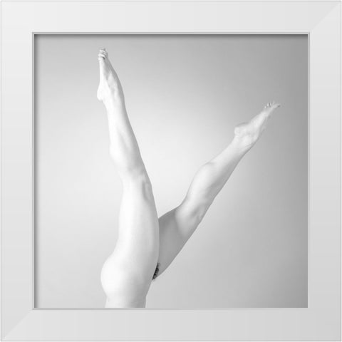 Y White Modern Wood Framed Art Print by Golob, Gorazd