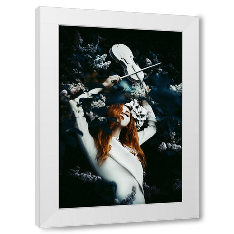 Endless Melody White Modern Wood Framed Art Print by Bolgov (Axe), Ruslan