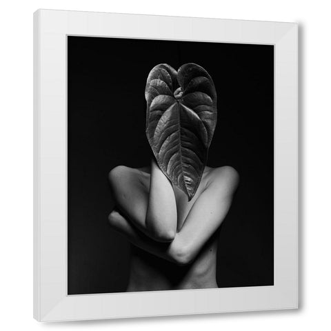 Leaf A Body White Modern Wood Framed Art Print by Shiki, Shizuo