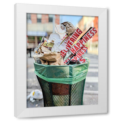 Happiness, New York City, 2022 White Modern Wood Framed Art Print by Keiger, Dale