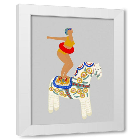 Little Pony White Modern Wood Framed Art Print by Jotadejai