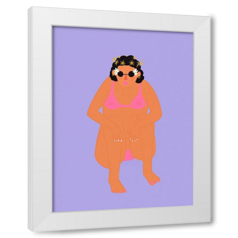 Spring White Modern Wood Framed Art Print by Jotadejai