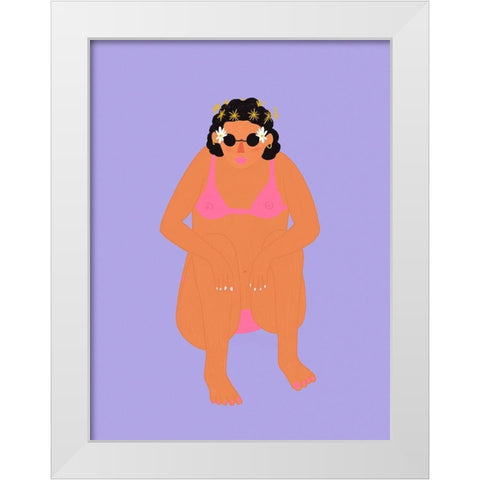 Spring White Modern Wood Framed Art Print by Jotadejai