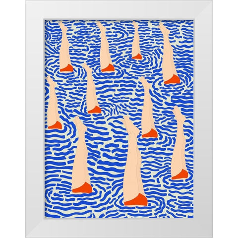 BaApistas White Modern Wood Framed Art Print by Jotadejai