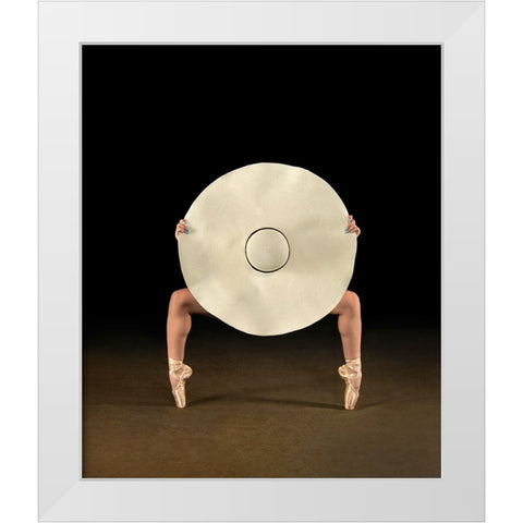 The Big Hat White Modern Wood Framed Art Print by Pentony Ma, Pauline
