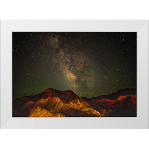 Night Phenomenon White Modern Wood Framed Art Print by Chakraborty, Chiranjib