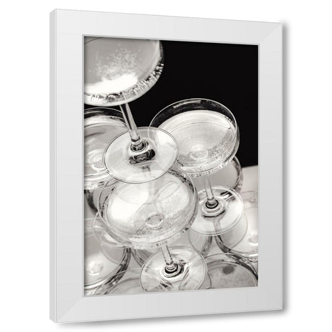 Champagne tower_5 White Modern Wood Framed Art Print by 1x Studio III