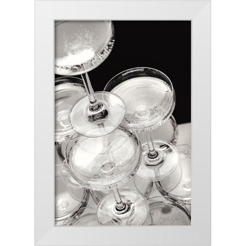 Champagne tower_5 White Modern Wood Framed Art Print by 1x Studio III