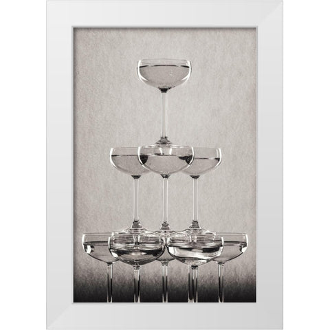 Champagne tower_9 White Modern Wood Framed Art Print by 1x Studio III