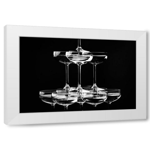 Champagne tower_10 White Modern Wood Framed Art Print by 1x Studio III