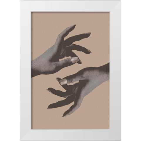 Reaching No 03 White Modern Wood Framed Art Print by 1x Studio III