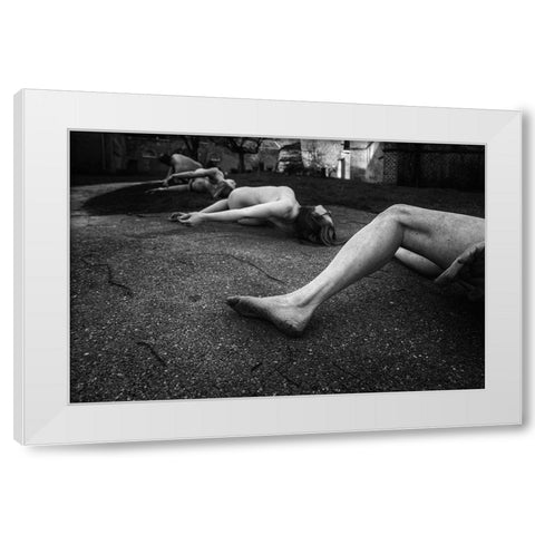 Warzone White Modern Wood Framed Art Print by Dirven, Ton