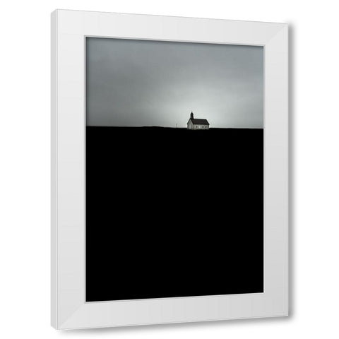 Strandarkirkja White Modern Wood Framed Art Print by Faber, Wave