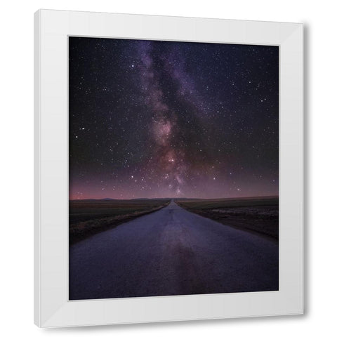 Way To Milky Way White Modern Wood Framed Art Print by Ilkovic, David