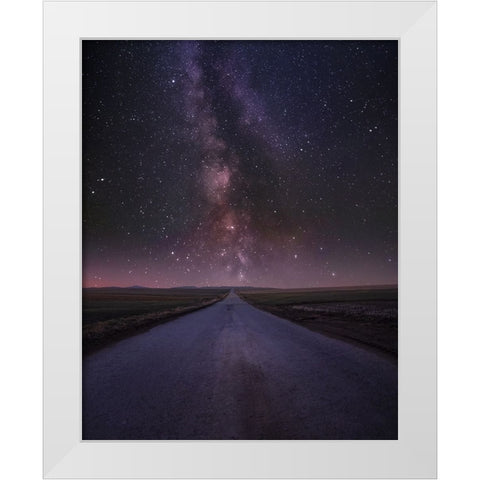 Way To Milky Way White Modern Wood Framed Art Print by Ilkovic, David