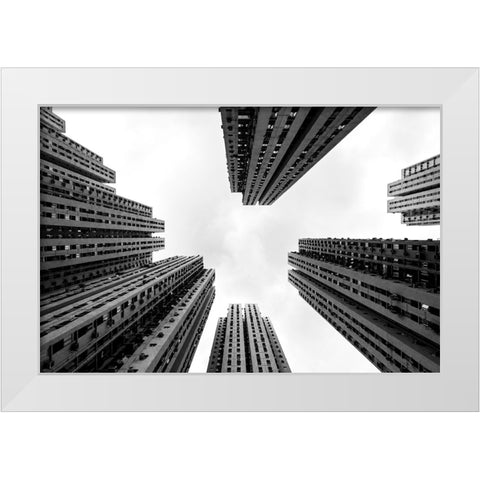Urban Elements White Modern Wood Framed Art Print by Makoto, Sasaki
