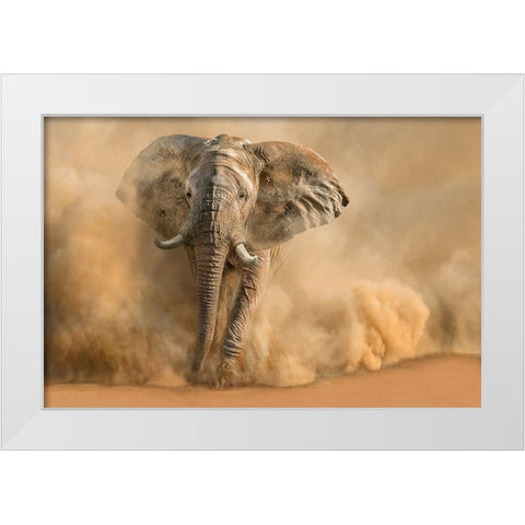 Desertstorm White Modern Wood Framed Art Print by Egger, Marcel