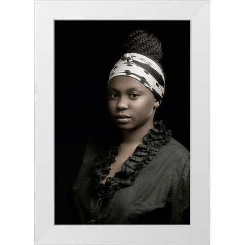 Karen White Modern Wood Framed Art Print by Slotboom, Jan