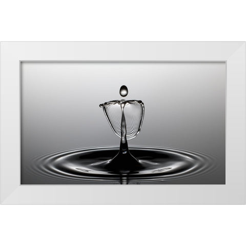Waterdancer White Modern Wood Framed Art Print by Schade, Peter