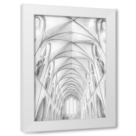 St. Patricks Cathedral, Dublin White Modern Wood Framed Art Print by E. Karcz, Gary