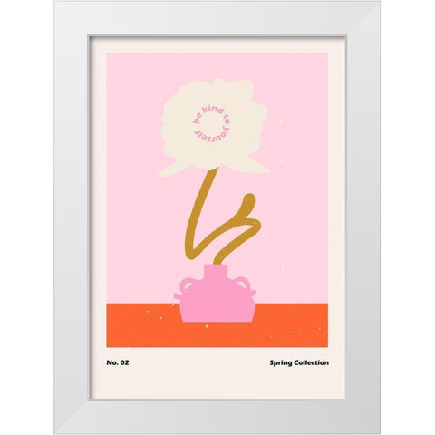 Spring Flower #02 White Modern Wood Framed Art Print by NKTN