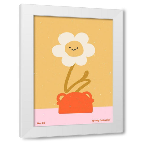 Spring Flower #06 White Modern Wood Framed Art Print by NKTN
