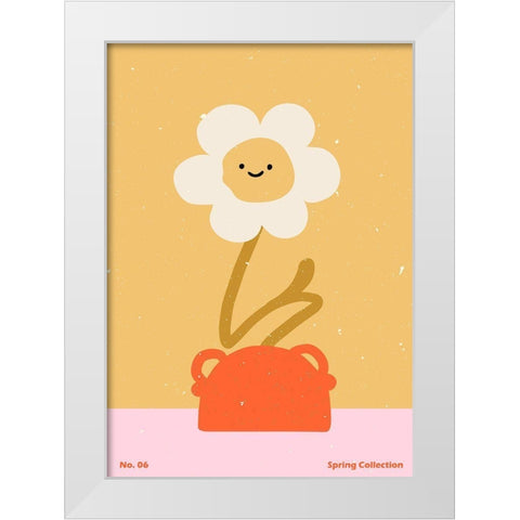 Spring Flower #06 White Modern Wood Framed Art Print by NKTN
