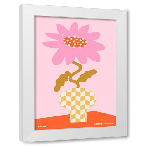 Spring Flower #04 White Modern Wood Framed Art Print by NKTN