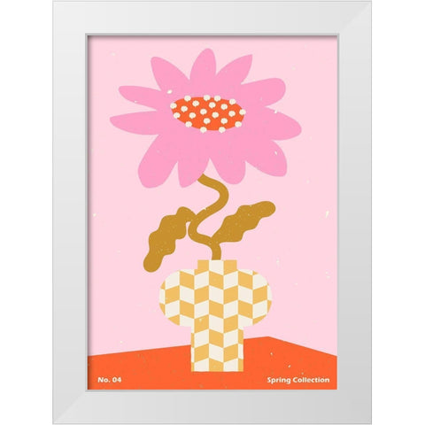 Spring Flower #04 White Modern Wood Framed Art Print by NKTN