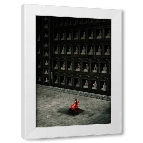 Appease White Modern Wood Framed Art Print by Suemasa, Hiroaki