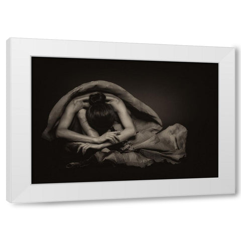 Roses White Modern Wood Framed Art Print by Photography Expressive